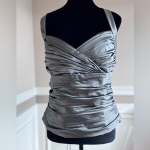 Size 16 holiday top in gunmetal color